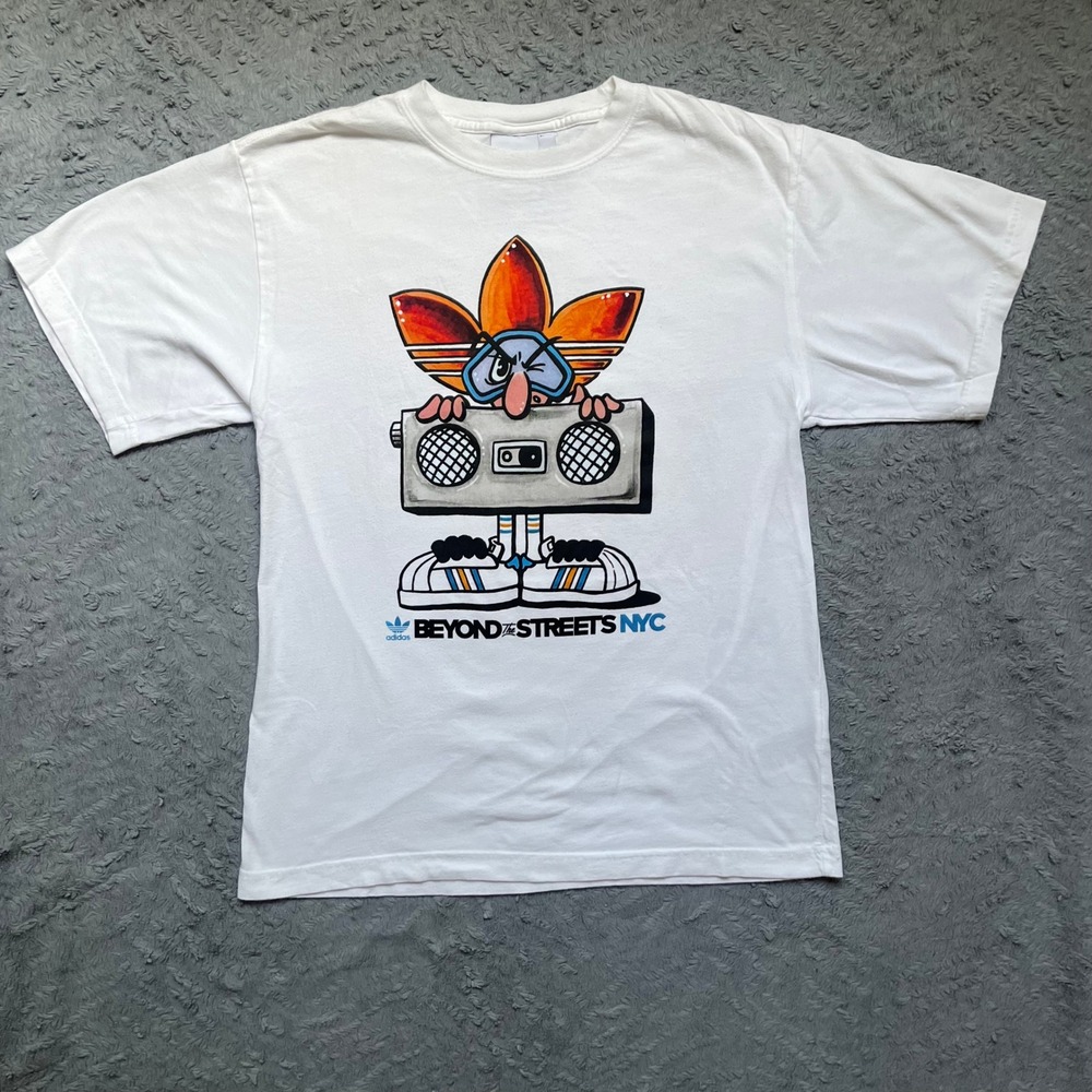 Adidas Beyond‎ the Streets NYC Graphic T-Shirt White Mens Medium Streetwear